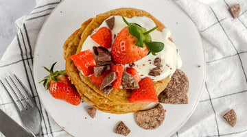 Push (Most Delicious) Vegan Pancakes with Mint Chocolate Buttons