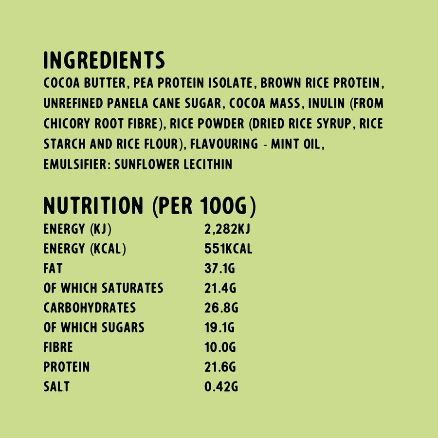 Mint dairy free chocolate buttons ingredient and nutrition.
